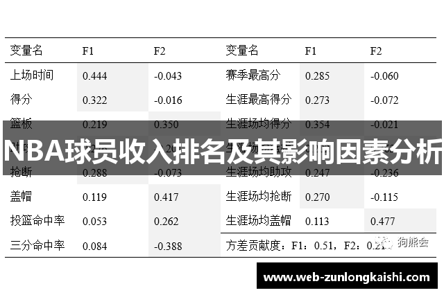 NBA球员收入排名及其影响因素分析
